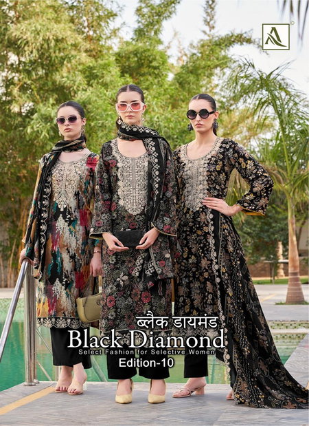 Black Diamond 10 By Alok Suit Rayon Printed Dress Material Wholesale Shop In Surat