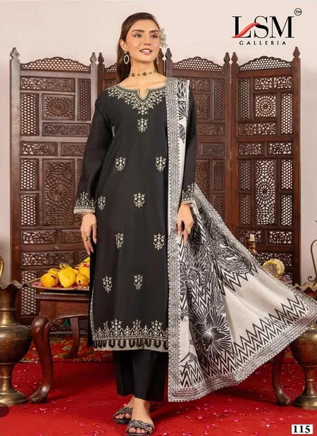 Black & White Vol 1 By Lsm Lawn Cotton Pakistani Readymade Suits Orders In India