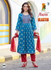 Blaster By Master Naira Cut Rayon Foil Printed Kurti With Bottom Dupatta Wholesalers In Delhi 
