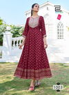 Block Buster By Blue Hills Rayon Foil Print Anarkali Kurtis Wholesale Suppliers In Mumbai

