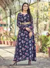 Blue Hills Dynamic Long Georgette Kurtis Catalog