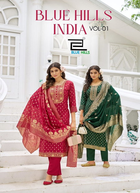 Blue Hills India Vol 1 Rayon Printed Wholesale Kurti With Bottom Dupatta In India