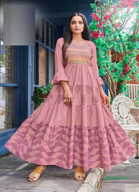 Blue Hills Livik 5 Nx Heavy Cotton Ethnic Wear Cotton Anarkali Long ...