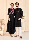 Blue Hills Love Birds Designer Party Wear Rayon Couple Kurta Latest Combo Collection
