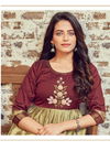 Blue Hills Silk Bublly 1 Fancy Designers Latest Festive Party Wear Silk Long Printed Kurti Collection