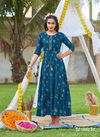 Blue Hills Up To Date 10 New Ethnic Wear Designer Cotton Long Kurti Collection