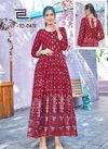 Blue hills Up To Date Latest Fancy Designers Festive Wear Flair Long Printed Kurti Collection

