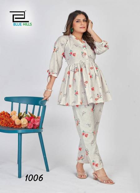 Blue Hills Vacation Special Soft Poly Linen Print Co-ord Set Wholesale Suppliers In Mumbai Catalog