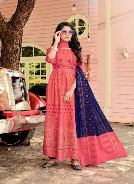 Blue Hills Walkway 13 Anarkali Long Printed Party Wear Kurtis With Dupatta Latest Collection

