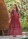 Blue Hills Walkway 35 New Ethnic Wear Printed Rayon Anarkali Kurti Collection