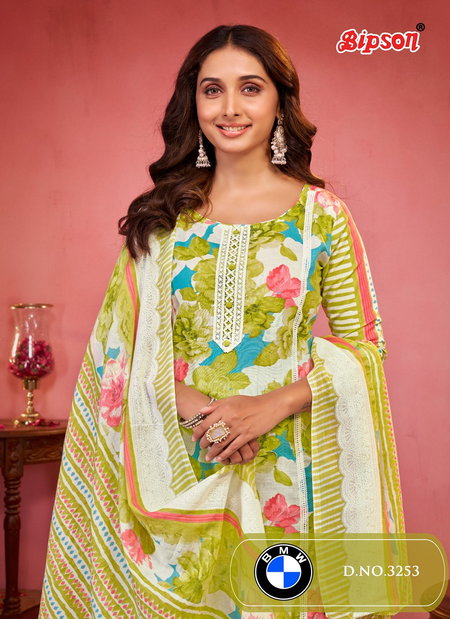 Bmw 3253 By Bipson Pure Cotton Printed Dress Material Exporters In India