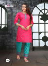 Bonie Portrait Casual Regular Wear Silk Designer Kurtis With Bottom Collection
