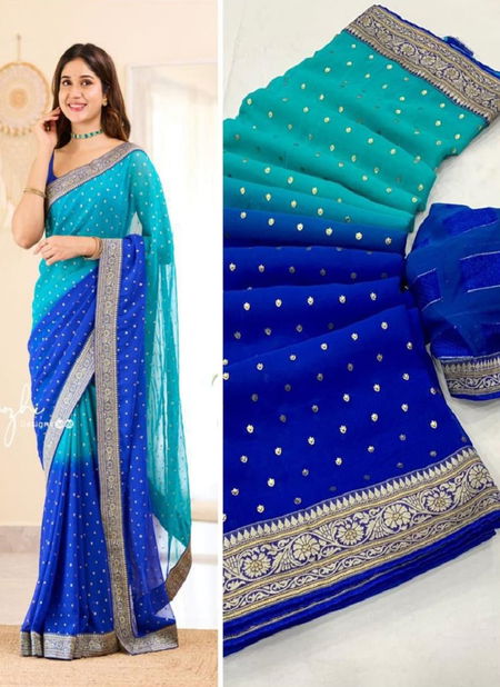 Brahmashatra 01 Goli By Aab Georgette Designer Saree Wholesalers In Delhi