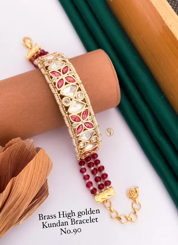 Brass Golden Kundan Bracelets Suppliers in India