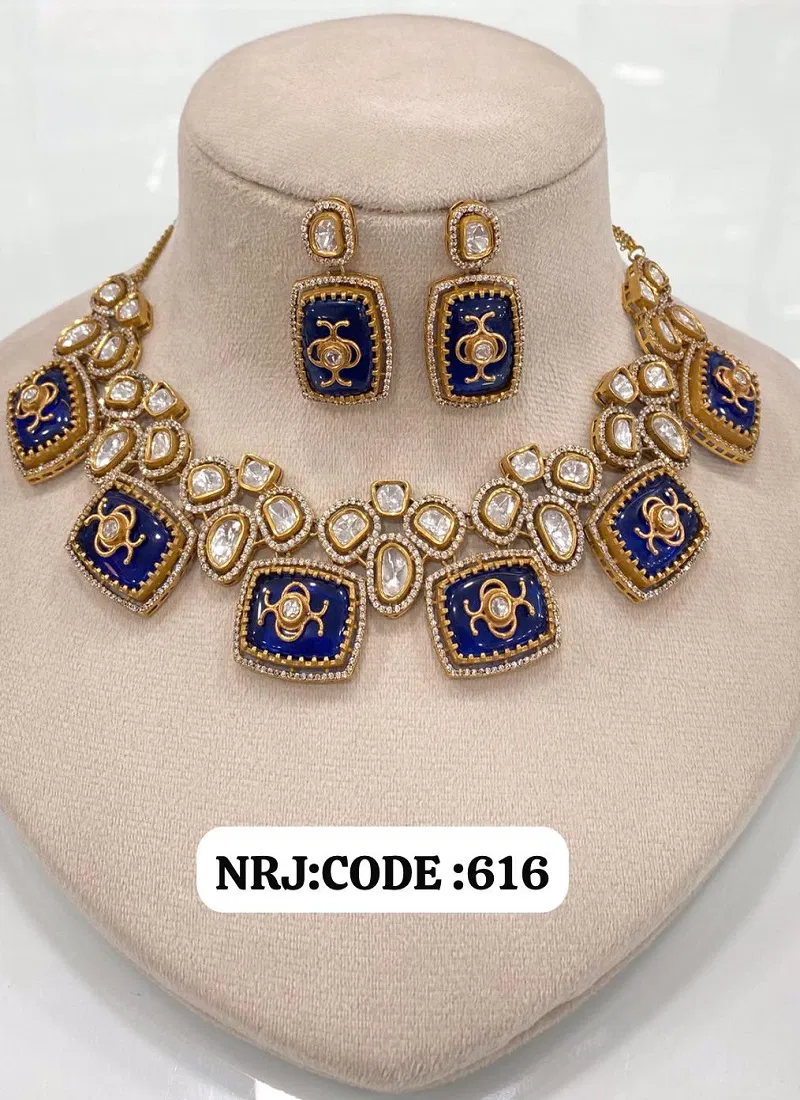 Brass High Gold Kundan Bridal Jewellery Hasadi Set Wholesale Shop In Surat
