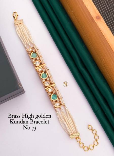Brass High Golden Kundan Wholesale Bracelets In India