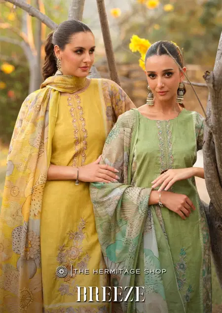 Breeze By The Hermitage Shop Cambric Lawn Online Dress Material Wholesale
