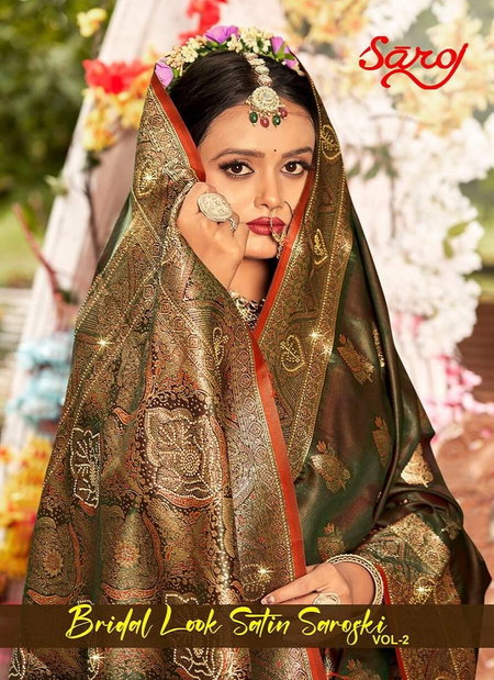 Bridal Look Satin Saroski Vol 2 By Saroj Satin Silk Traditional Saree Orders In India