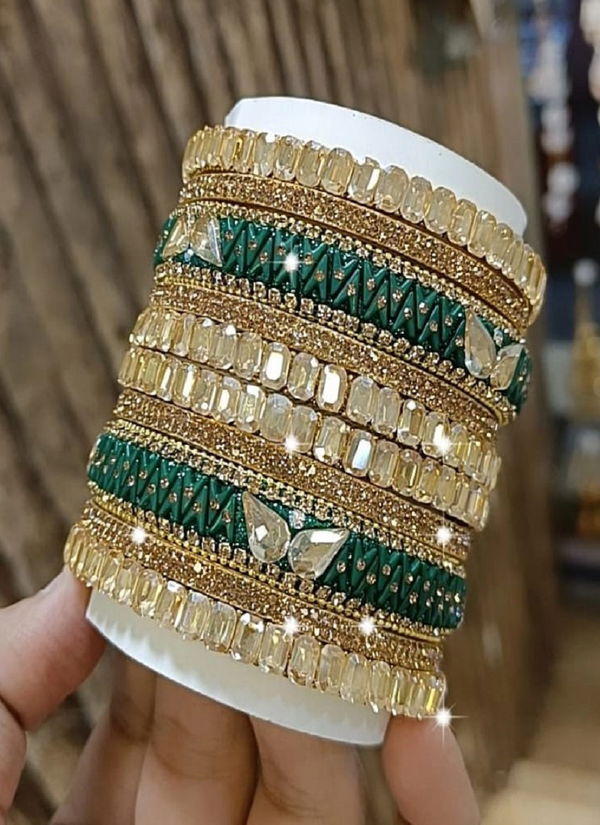 Bridal Wear Zig Zig Mini Bangles Set Wholesale Shop In Surat
