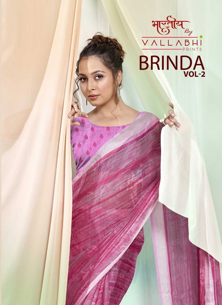 Brinda Vol 2 By Vallabhi Daily Wear Chiffon Sarees Wholesale Shop In Surat
