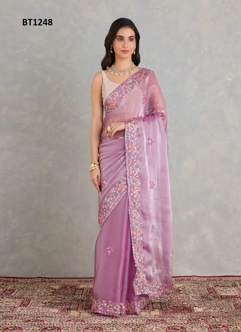 BT 1248 Designer Jimmy Choo Silk Saree Wholesale Shop In Surat Catalog