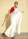 Bt 3091 Beautiful White Designer Georgette Saree Catalog
