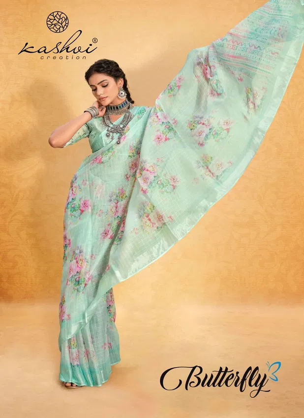 Butterfly By Kashvi Organza Tissue Wholesale Sarees Wholesalers In Delhi