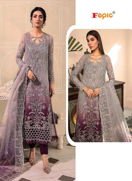 C 1349 Rosemeen Organza Shaded Embroidery Pakistani Suits Wholesale Shop In Surat