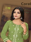 C9 Coral Latest Design Festive Wear Rayon With Embroidery Worked Kurti With Palazzo Kurtis Collection
