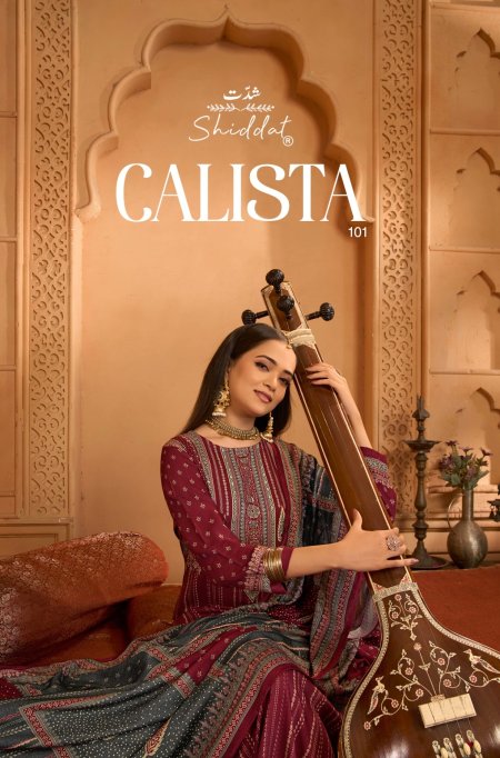 Calista 101 By Shiddat Viscose Pashmina Dress Material