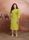 Canvas Casual Daily Wear Rayon embroidery Latest Kurti Collection