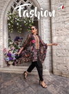 Cape Style By Af Viscose Premium Chiffon Printed Party Wear Kurti With Bottom Wholesale Online