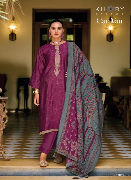 Caravan By Kilory Muslin Digital Printed Salwar Kameez Wholesale Market In Surat
