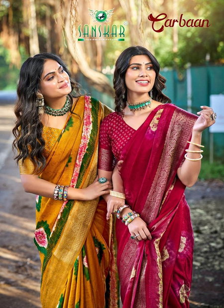 Carbaan By Sanskar Massmalo Fancy Sarees Wholesale In India