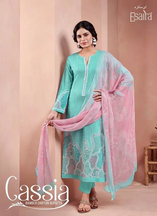 Cassia By Esaira Cotton Cambric Printed Dress Material Suppliers In India