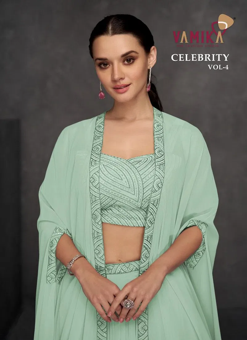 Celebrity Vol 4 By Vamika Designer Party Wear Lehenga Choli Suppliers In India Catalog