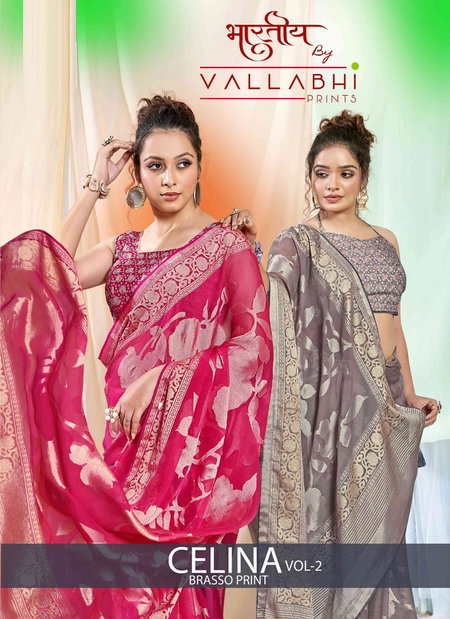 Celina Vol 2 By Vallabhi Brasso Printed Sarees Wholesale Shop In Surat