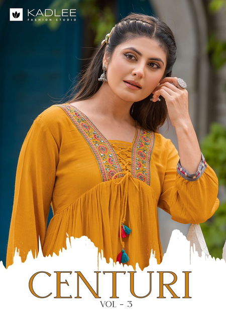 Centuri Vol 3 By Kadlee Rayon Western Ladies Top Exporters In India Catalog