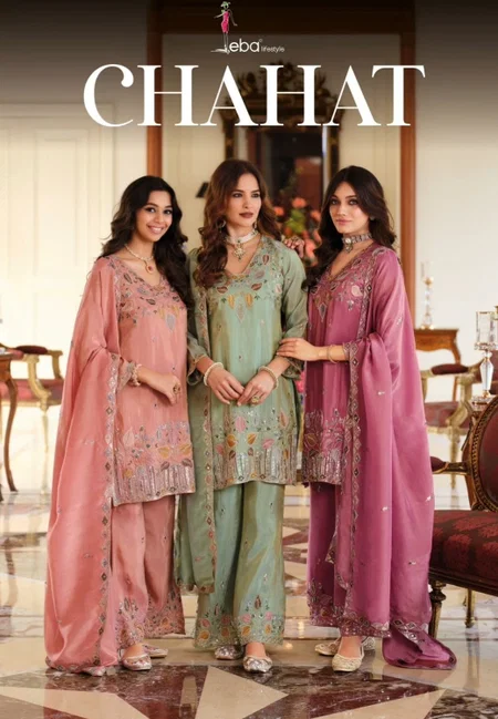 Chahat By Eba Shimmer Beats Work Wholesale Readymade Suits In India