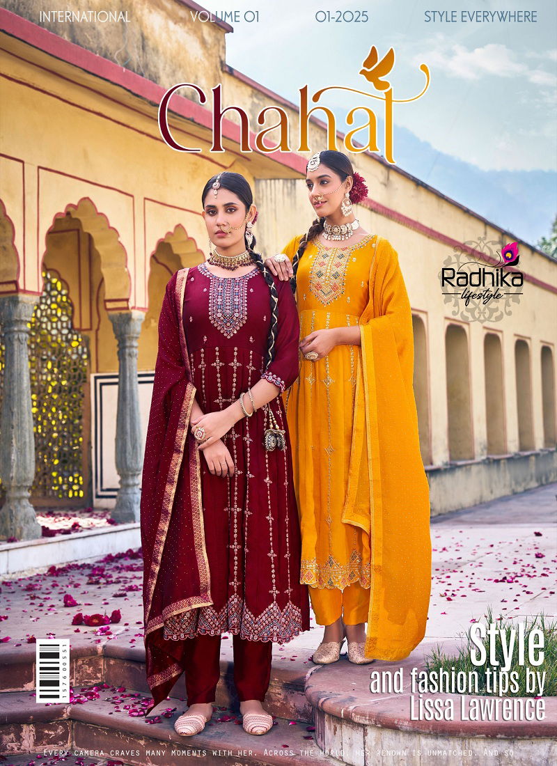 Chahat Vol 1 By Radhika Vichitra Silk Kurti With Bottom Dupatta Wholesale Price Catalog