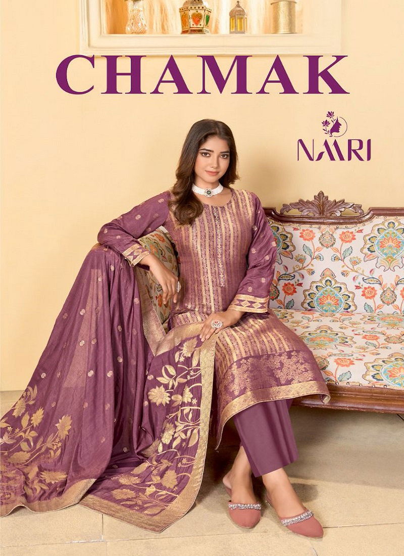 Chamak By Naari Muslin Designer Salwar Kameez Wholesale Shop in Surat Catalog