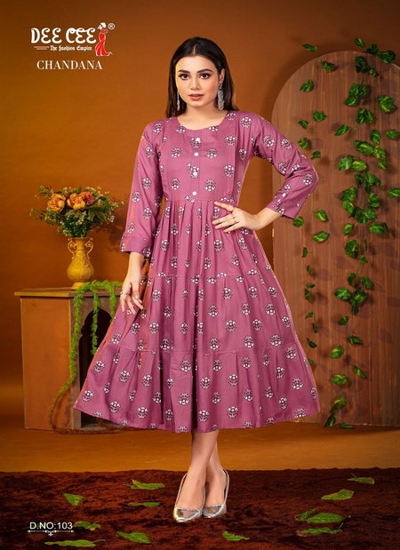 Chandana By Dee Cee Daily Wear Rayon Printed Feeding Kurtis Wholesale Online
