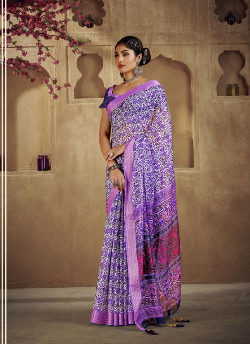 Chandana By Ynf A To F Printed Sarees Catalog
