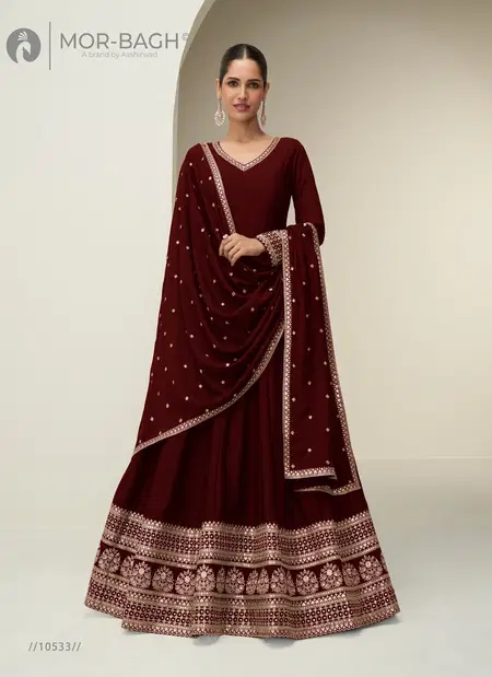 Chandrika By Aashirwad Mor Silk Surat Gown With Dupatta Wholesale Market

