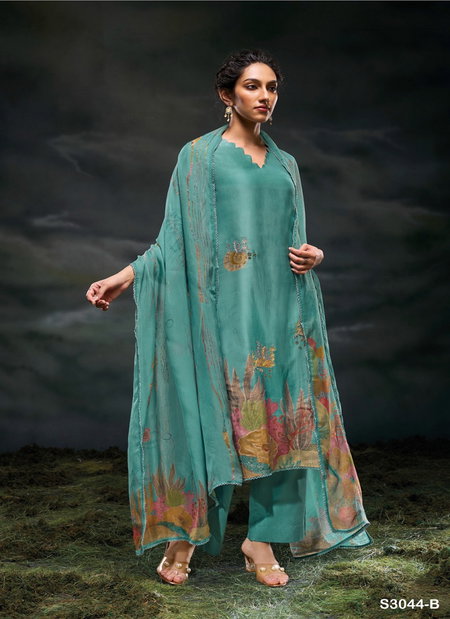 Charaya 3044 By Ganga Bemberg Silk Designer Salwar Suits Orders In India
