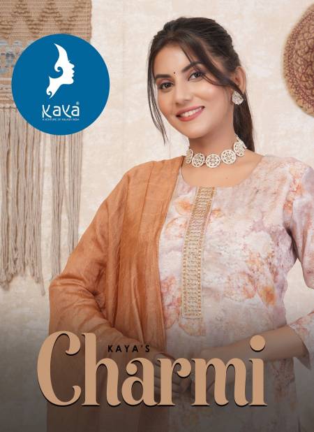 Charmi By Kaya Chanderi Butti Silk Kurti With Bottom Dupatta Wholesale Price In Surat