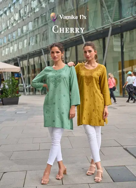Cherry By Vamika Nx Viscose Rayon Wholesale Ladies Tunic Top In India
