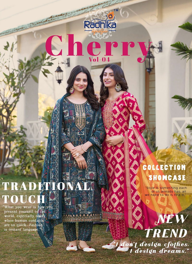 Cherry Vol 4 By Radhika Modal Printed Kurti With Bottom Dupatta Orders In India Catalog