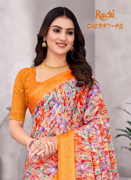 Cherry Vol 48 By Ruchi Chiffon Daily Wear Saree Suppliers In India
