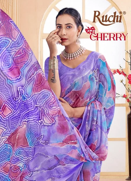 Cherry Vol 49 By Ruchi Chiffon Daily Wear Saree Wholesale Market In Surat
